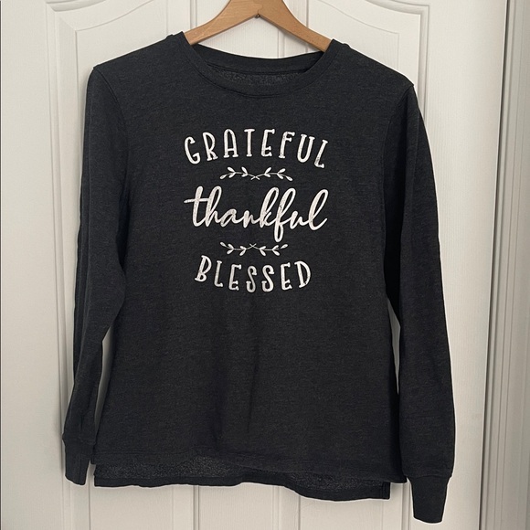 Tops - Charcoal Graphic Long Sleeve Shirt